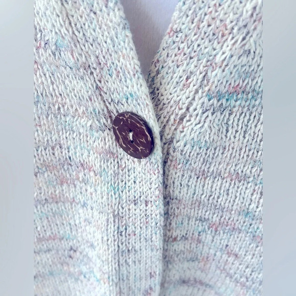 J. Jill NEW Single-Button V-Neck Cardi Sweater Rosebud Multi Sz M Medium - Picture 3 of 16